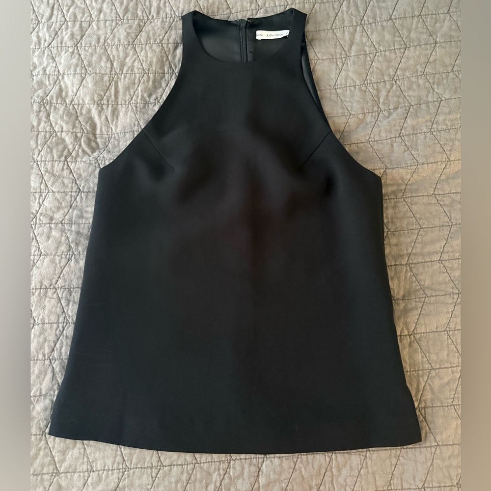 & Other Stories black halter neck sleeveless tank top blouse size 4
